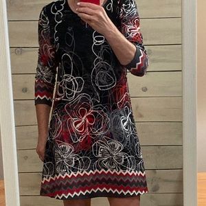 Abstract cotton/knit Dress